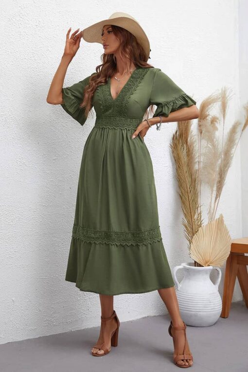 Robe Pour Mariage Champêtre Kaki