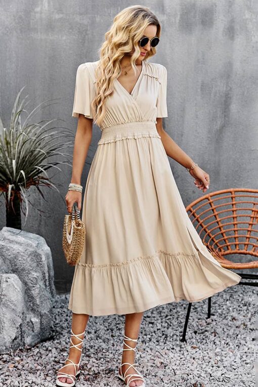 Robe Printanière Champêtre Mi-Longue Fluide – Image 6
