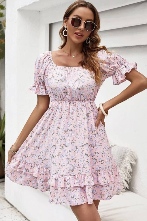 Robe Rose Pâle Style Vintage Champêtre – Image 6