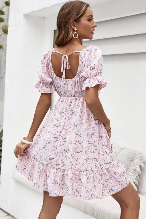 Robe Rose Pâle Style Vintage Champêtre – Image 5