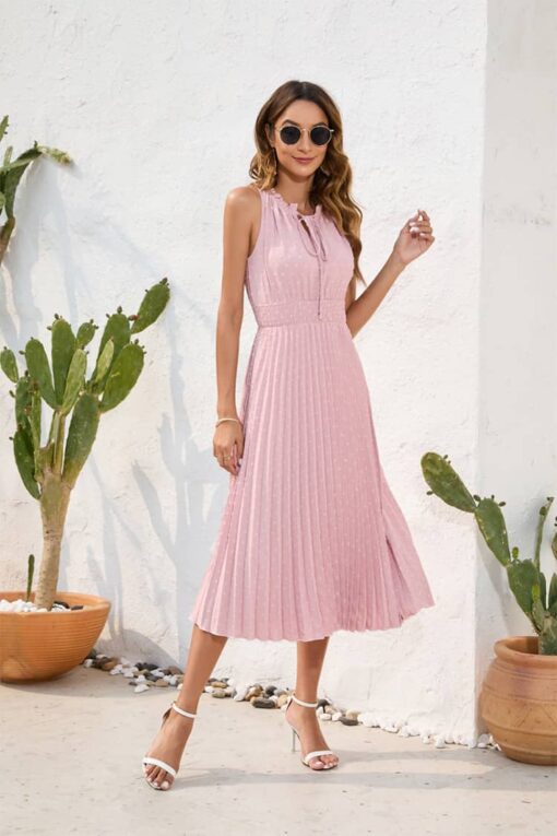 Robe Rose Poudré Mariage Champêtre – Image 2