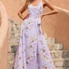 Robe Violette Champêtre
